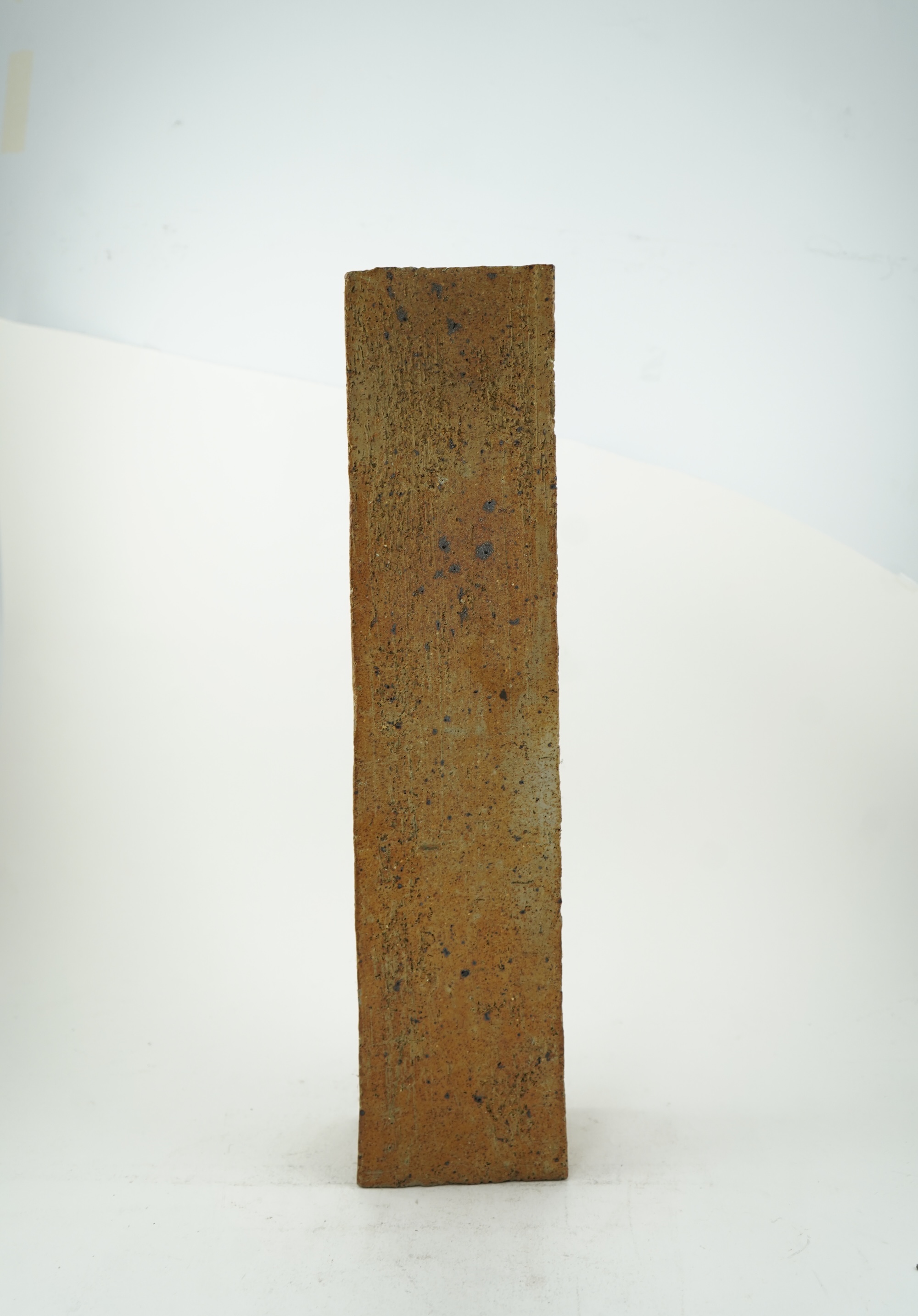 Derek Davis (1926–2008): A tall slab built stoneware rectangular vase
